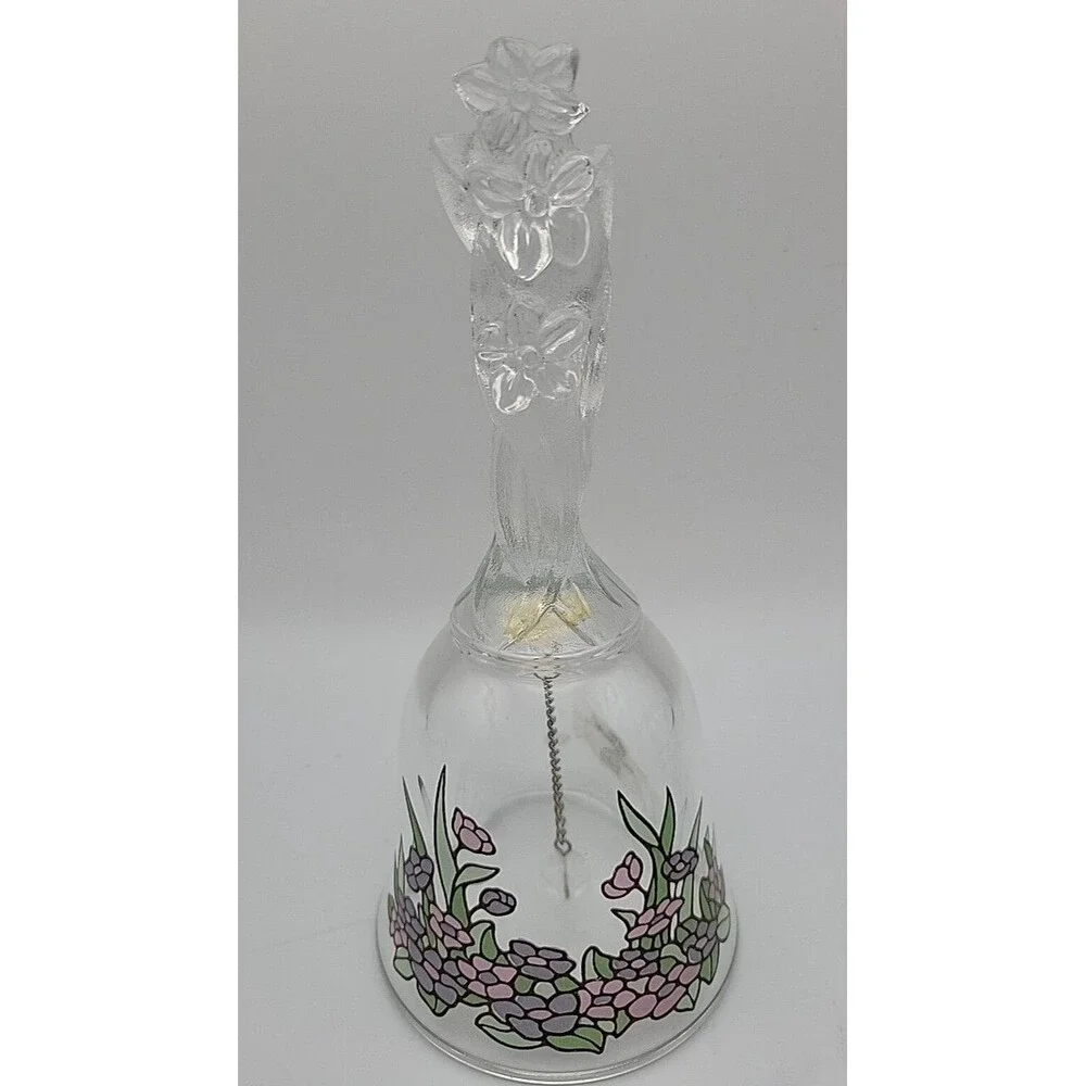 2 VTG Avon Collectible Bells ~1990 Crystal Butterfly & 1992 Floral Fantasy